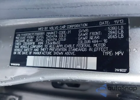 2015 Volvo Xc60 T6/Premier+ from USA, damaged, VIN YV4902RC7F2566991